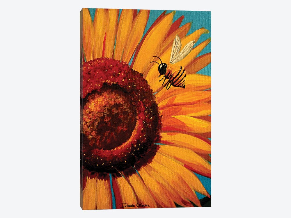 Sunflower Bee by Debbie Criswell 1-piece Canvas Print