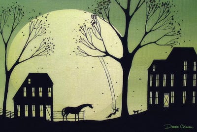 Swinging With My Friends by Debbie Criswell framed canvas print