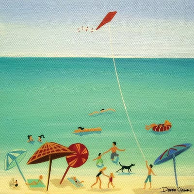 The Beach by Debbie Criswell framed canvas print