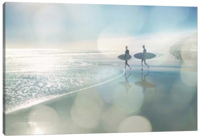Surfers Canvas Art Print