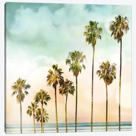 Beach Palms I Canvas Print #DED4} by Devon Davis Canvas Artwork