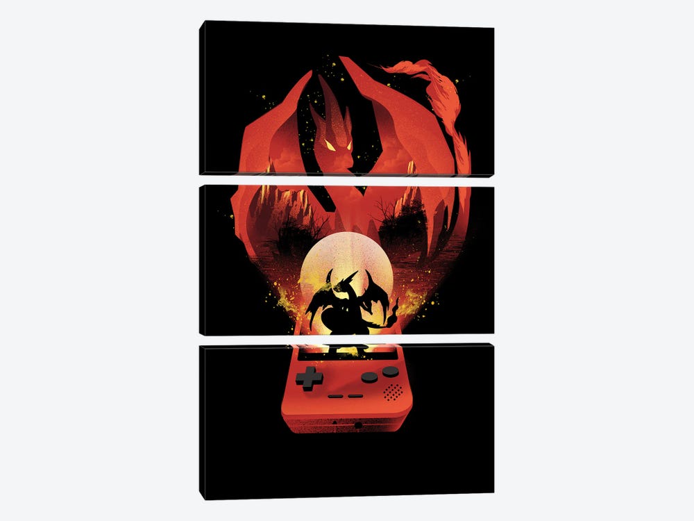 Red Pocket Gaming Collection by Dan Elijah Fajardo 3-piece Canvas Print