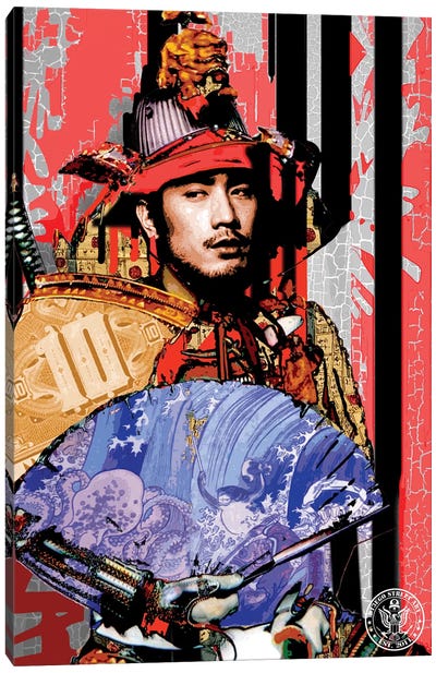 Red Samurai Canvas Art Print - Warrior Art