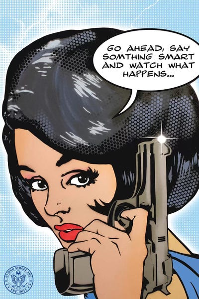 Somtheing Smart by D13EGO framed canvas print