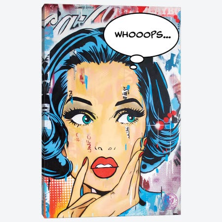 Whoops Canvas Print #DEG29} by D13EGO Canvas Wall Art