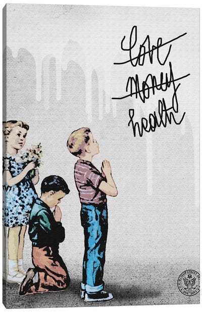 Love Health & Money Canvas Art Print - D13EGO