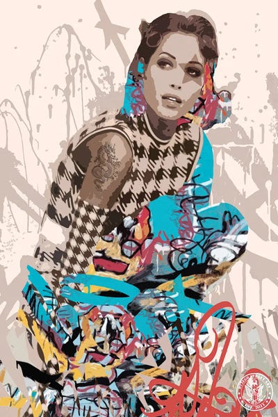 Crouching Dragon by D13EGO framed canvas print