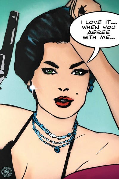 Love by D13EGO framed canvas print