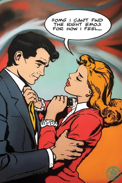 Emoji by D13EGO framed wall art