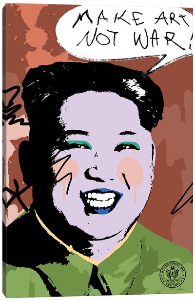 Make Art Not War Canvas Art Print - Kim Jong-un