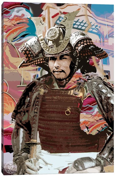 Graffiti Samurai Canvas Art Print - D13EGO