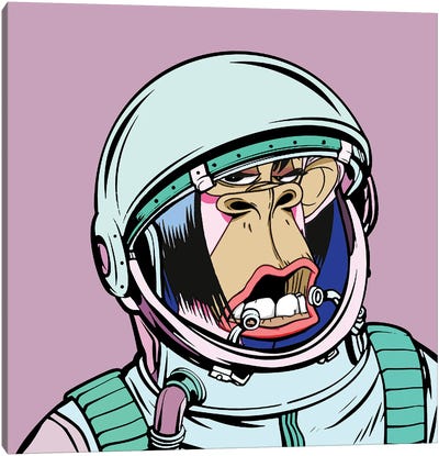 Space Monkette Canvas Art Print - D13EGO