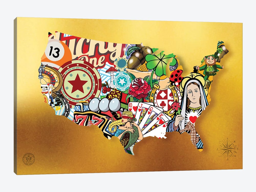 United States Of Luck by D13EGO 1-piece Canvas Print