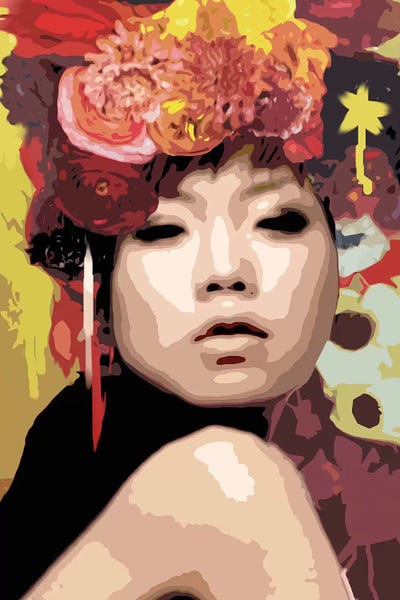 Flowerful by D13EGO framed canvas print