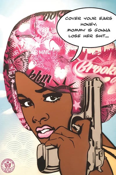 Cover Your Ears Brooklyn by D13EGO metal wall art