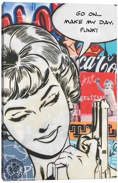 Punkette Canvas Art Print - Similar to Roy Lichtenstein