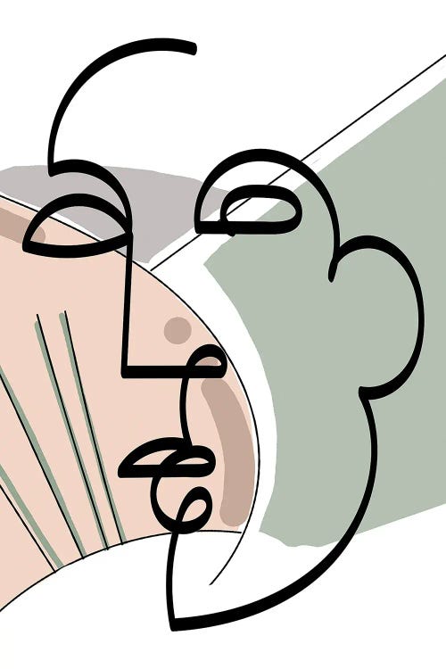 Mid-Century Line Figure Woman I by Deidre Mosher wall art