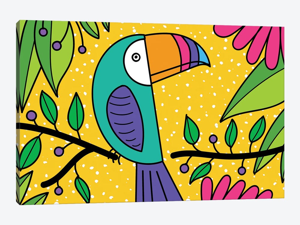 Brightly Colored Toucan by Deidre Mosher 1-piece Art Print
