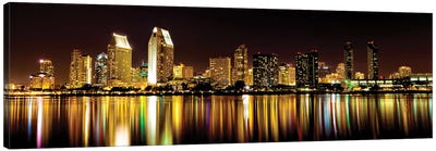 San Diego Skyline Canvas Art Print - Panoramic Photography