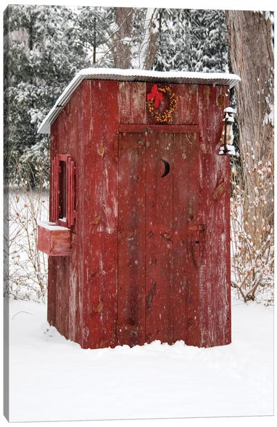 Holiday Outhouse Canvas Art Print - Danita Delimont