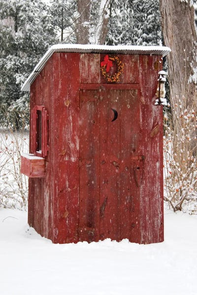Santa Fe: Holiday Outhouse by Danita Delimont