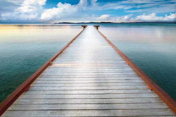 Docks & Piers: Long View Pier by Danita Delimont