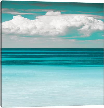 Teal Bay Canvas Art Print - Ocean Blues