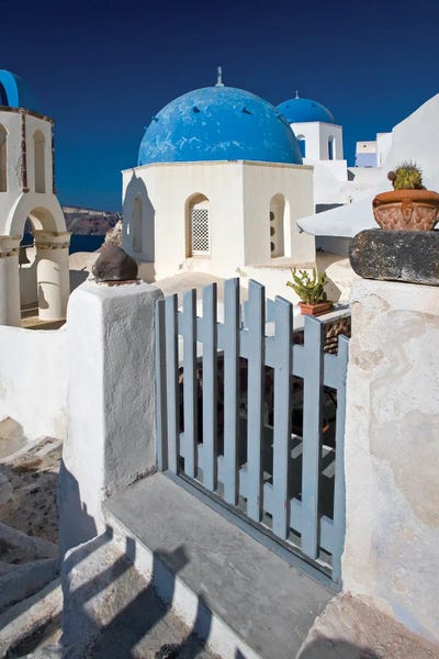 Gates: Santorini Sidewalk by Danita Delimont
