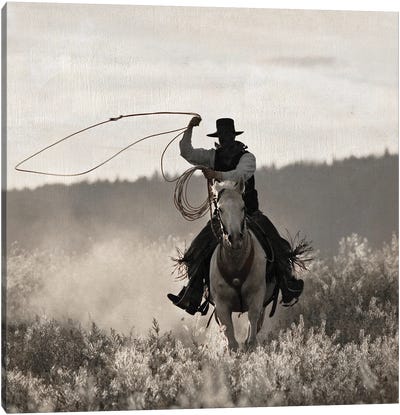 Ponderosa Cowboy Canvas Art Print - Danita Delimont