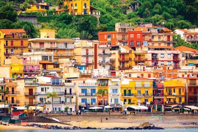 Italian Beach Village by Danita Delimont art print