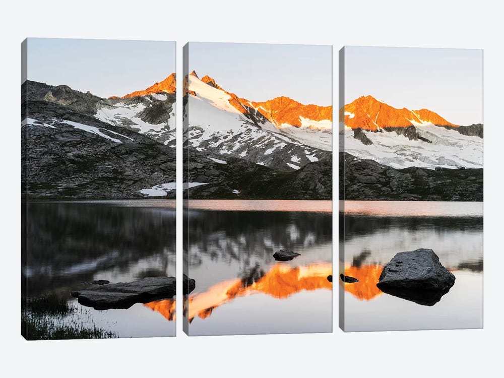 Sunrise At Upper Lake Gerlos by Danita Delimont 3-piece Canvas Print