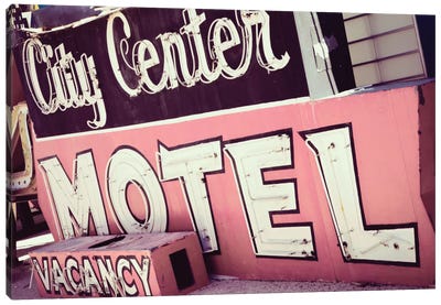 City Center Motel Canvas Art Print - American Décor