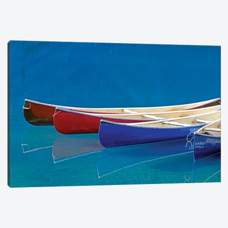 Canoe Reflection Canvas Print #DEN1054} by Dennis Frates Canvas Art Print