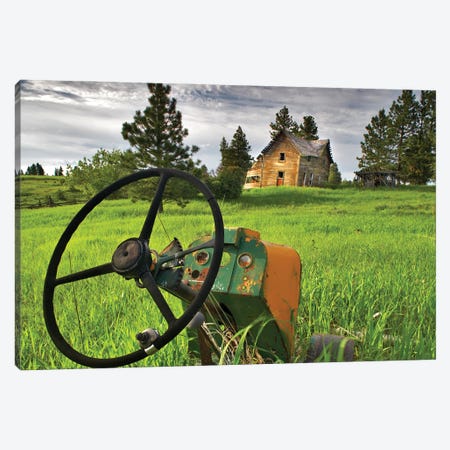 Abandoned Tractor Canvas Print #DEN1060} by Dennis Frates Art Print