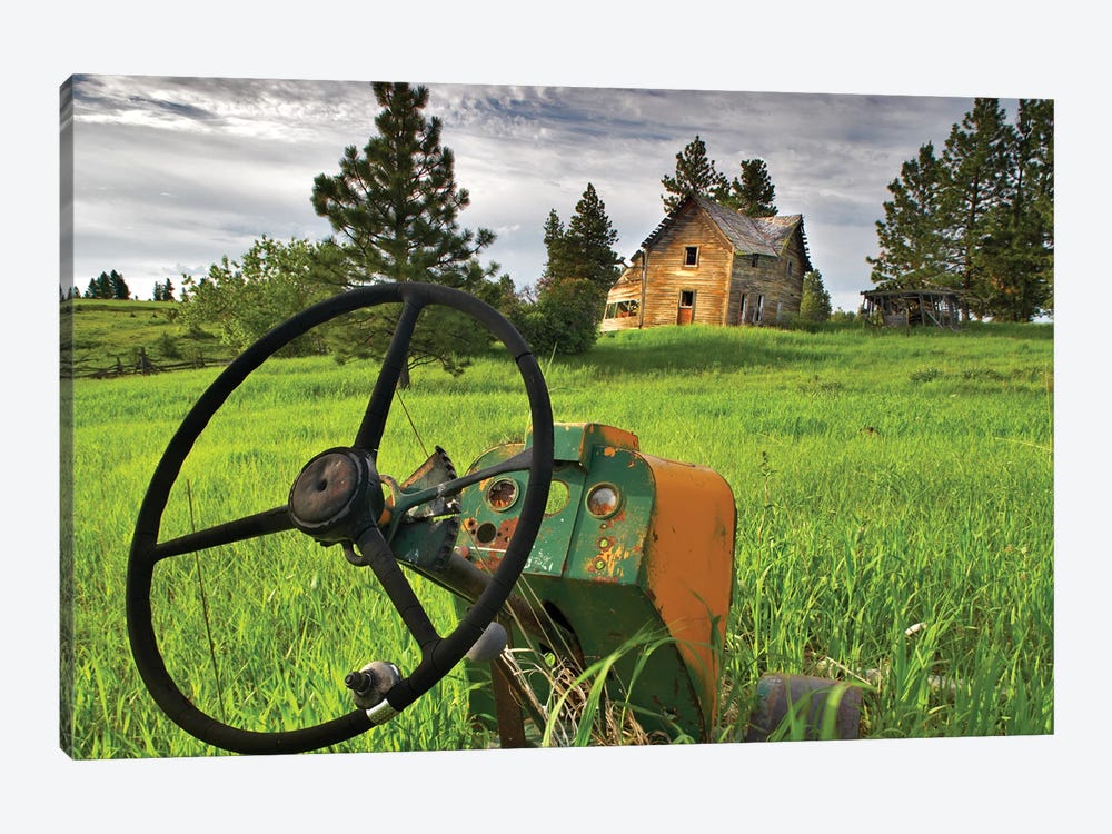 Abandoned Tractor by Dennis Frates 1-piece Art Print