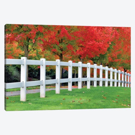 Autumn Fence Canvas Print #DEN1067} by Dennis Frates Canvas Art