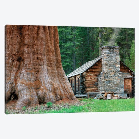 Redwood Cabin Canvas Print #DEN1072} by Dennis Frates Canvas Wall Art