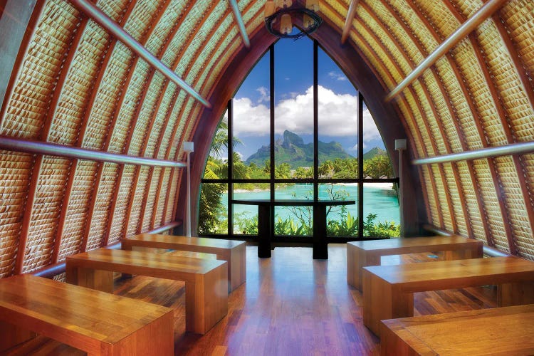 Bora Bora Church by Dennis Frates wall art