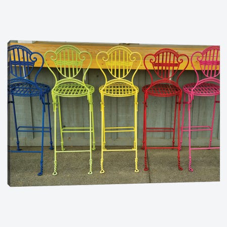 Colorful Chairs Canvas Print #DEN1079} by Dennis Frates Canvas Art