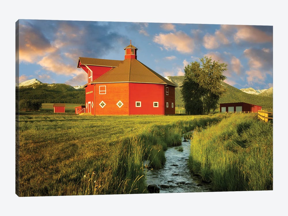 Barn Sunrise by Dennis Frates 1-piece Canvas Print