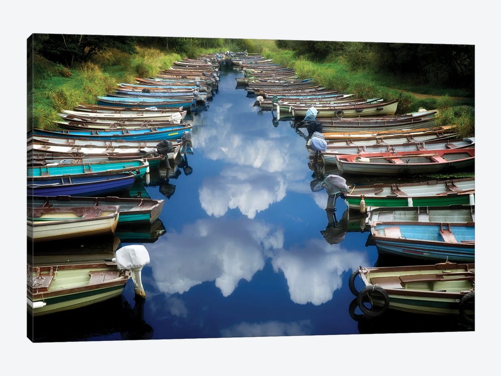 Boat Reflections by Dennis Frates 1-piece Canvas Wall Art