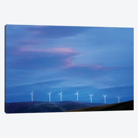 Wind Turbine Sunrise Canvas Print #DEN1085} by Dennis Frates Canvas Art