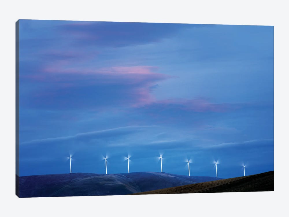 Wind Turbine Sunrise by Dennis Frates 1-piece Canvas Artwork