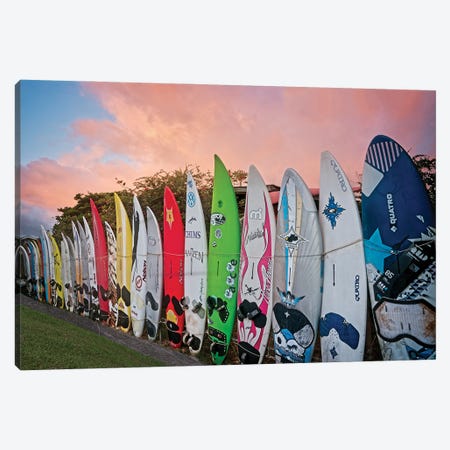Surfboard Fence VI Canvas Print #DEN1090} by Dennis Frates Canvas Wall Art