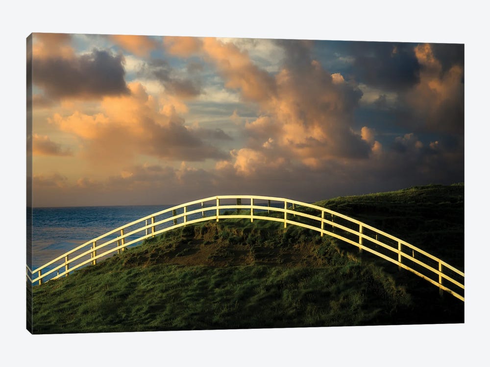 Sunrise Fence by Dennis Frates 1-piece Canvas Print