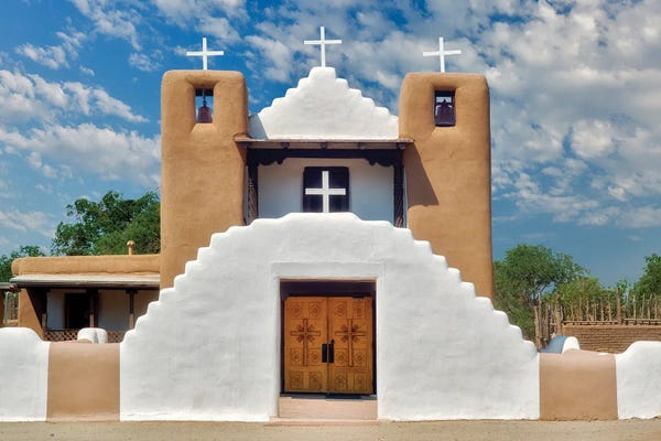New Mexico: Taos Church by Dennis Frates