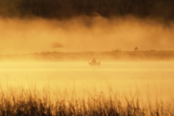 Marshes & Swamps: Foggy Fishing by Dennis Frates