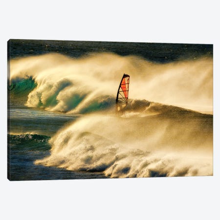 Windy Wind Surfing Canvas Print #DEN1124} by Dennis Frates Art Print