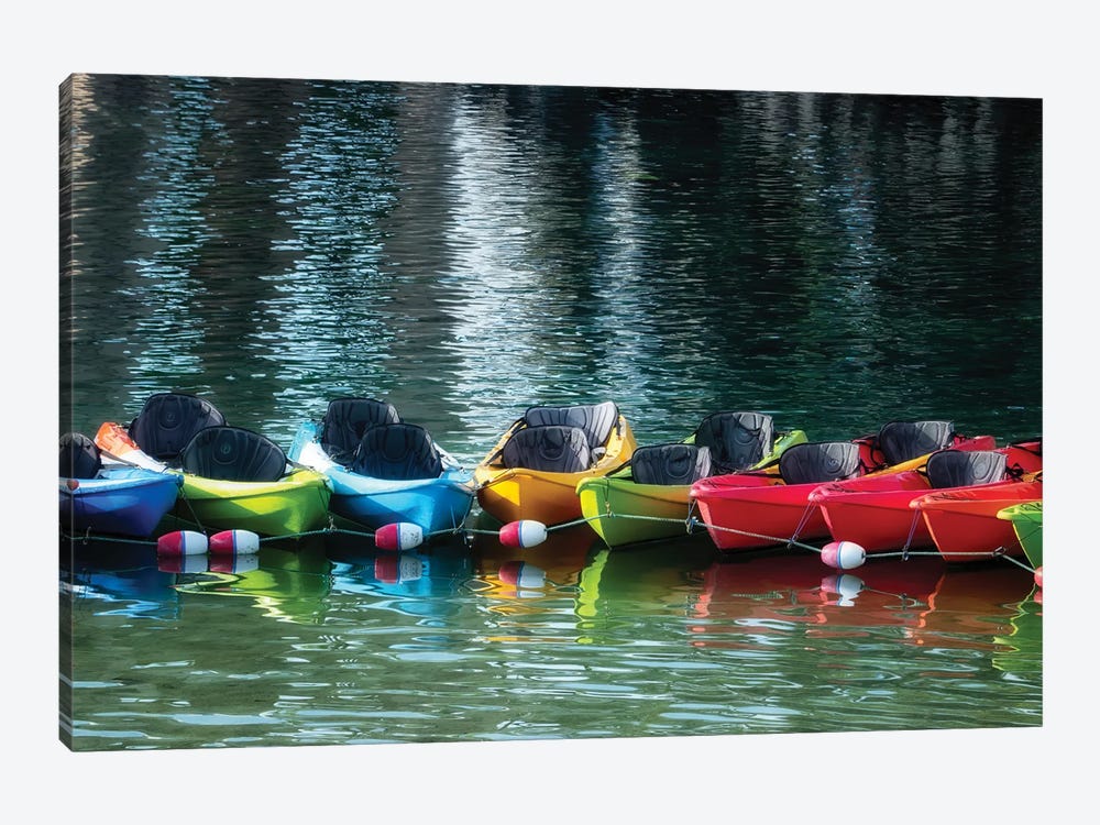 Canoe Meeting by Dennis Frates 1-piece Canvas Artwork