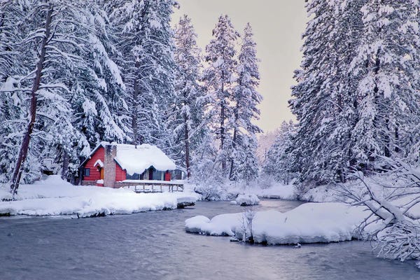 Cabins: Winter Cabin by Dennis Frates